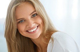 Woman with bright white smile