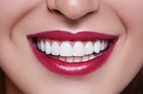 Woman's flawless teeth and gums