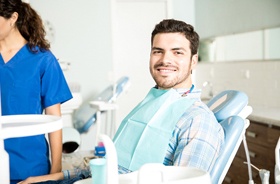 happy male dental patient