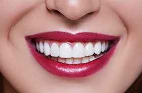 Closeup of healthy teeth and gums