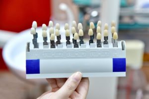 Shade guide to help choose color for dental crown in Hamden